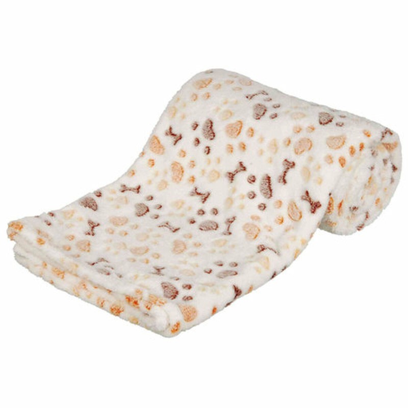 Couverture pour animaux de compagnie Trixie Lingo Blanc Beige 150 × 100 CM