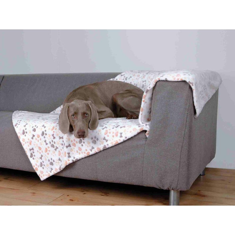 Couverture pour animaux de compagnie Trixie Lingo Blanc Beige 150 × 100 CM