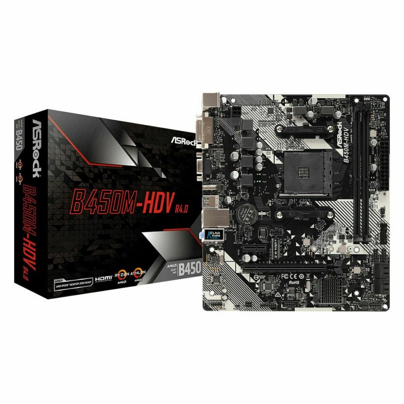 Carte Mère ASRock B450M-HDV R4.0 AMD B450 AMD AM4