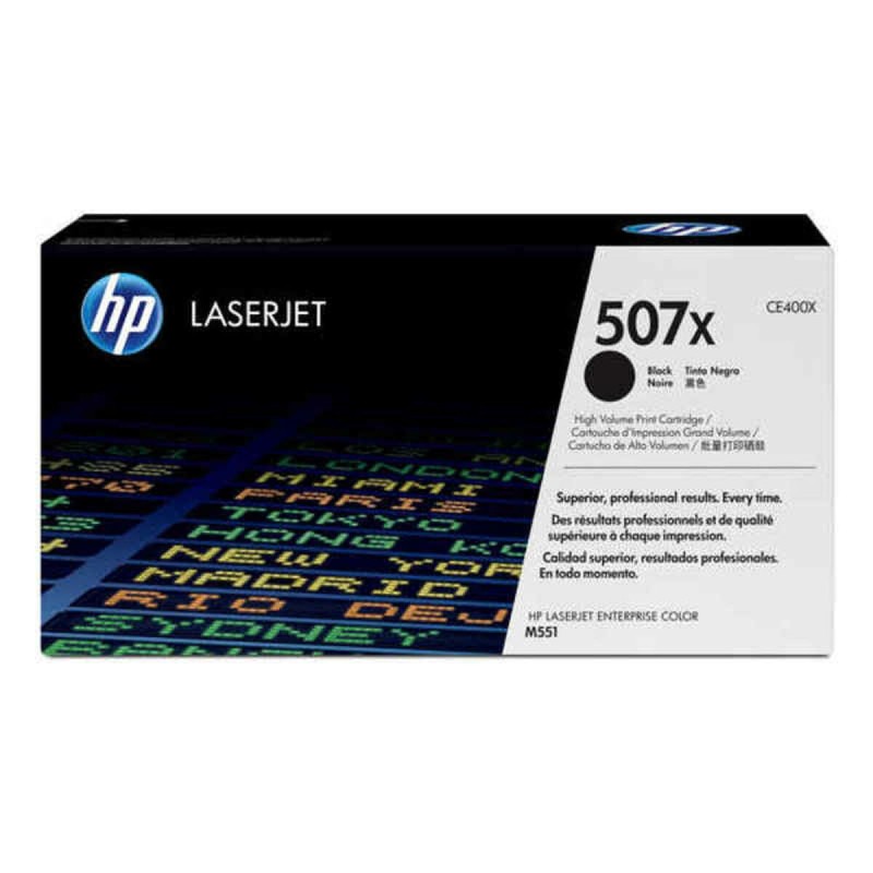 Toner original HP CE400X Bleu Blanc Noir