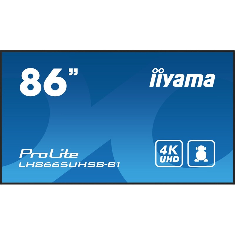 Écran Videowall Iiyama ProLite LH8665UHSB-B1 86" 4K Ultra HD 50 - 60 Hz 60 Hz