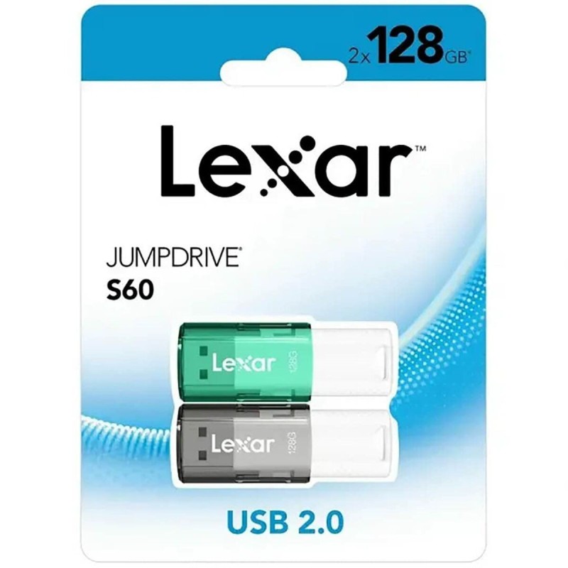 Clé USB Lexar JUMPDRIVE S60 Vert Gris 128 GB