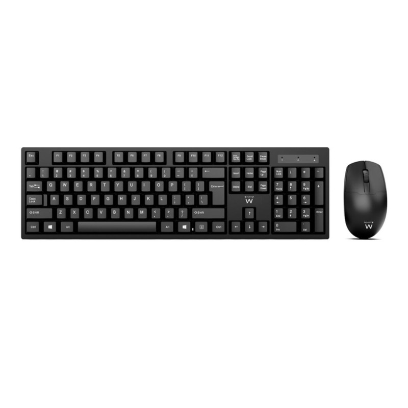 Clavier et souris sans fil Ewent EW3281 Noir Espagnol Qwerty QWERTY