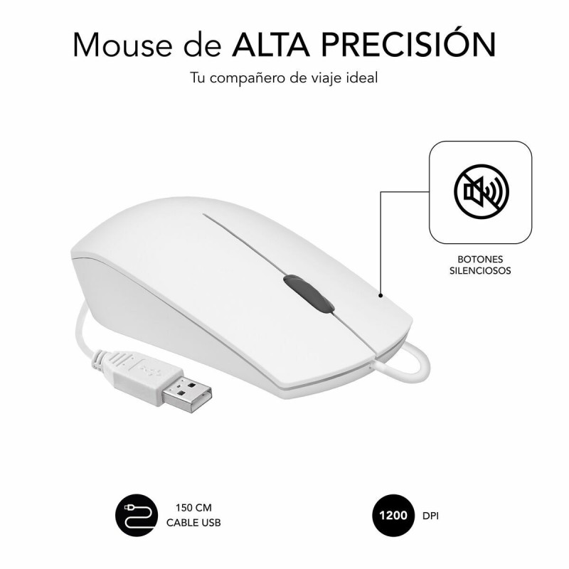 Souris Subblim SUBMO-B2BS002 Blanc 1200 DPI