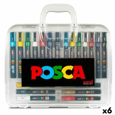 Ensemble de Marqueurs POSCA Multicouleur (6 Unités)