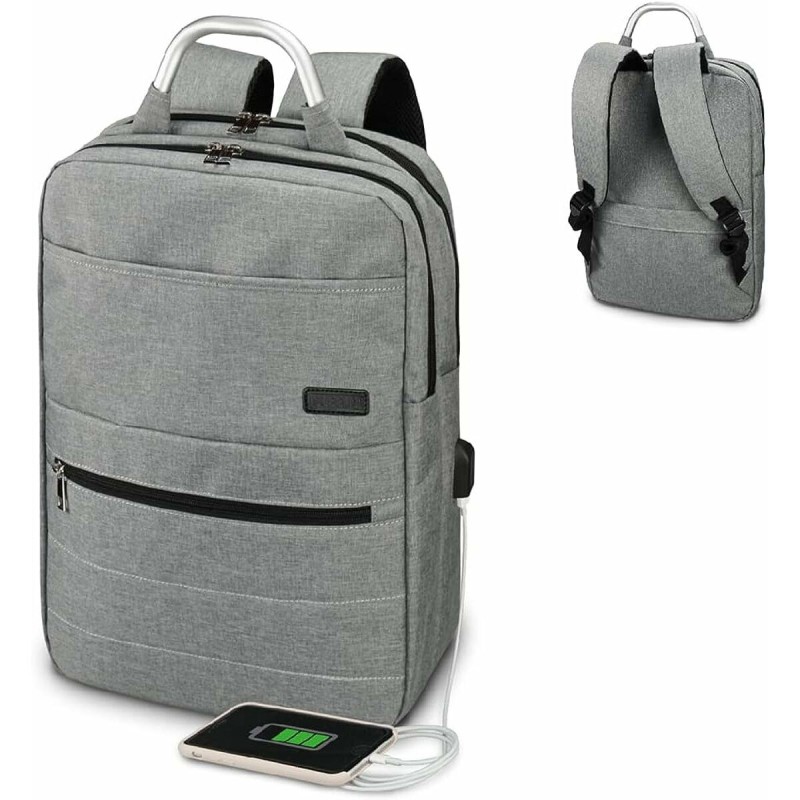 Sac à Dos pour Portable et Tablette avec Sortie USB Subblim SUB-BP-3EAP001 Gris