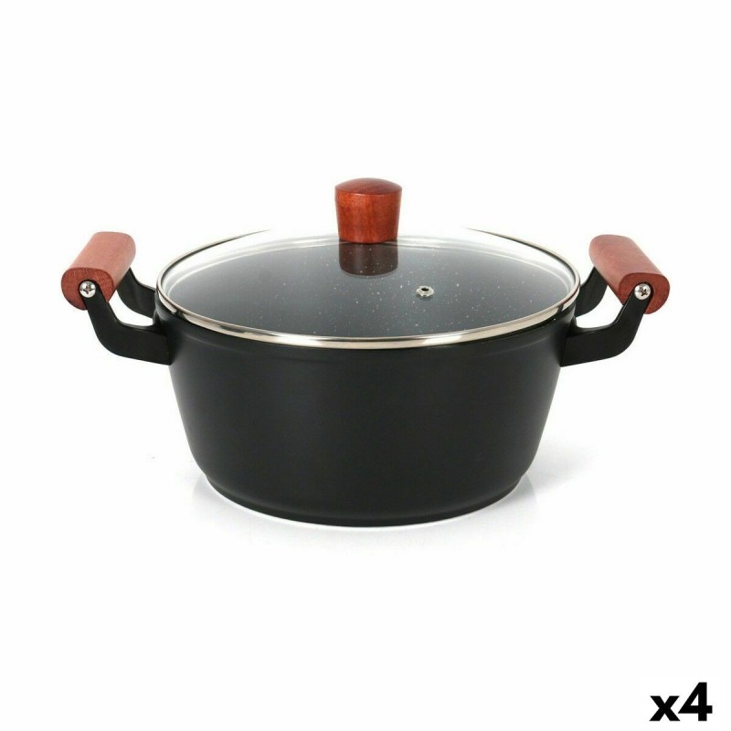 Casserole avec Couvercle en Verre Quttin Doha 30 x 20 x 11 cm (4 Unités)