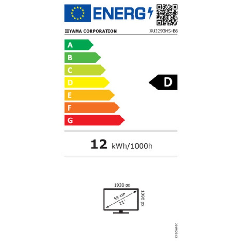 Écran Iiyama XU2293HS-B6 Full HD 22" 100 Hz