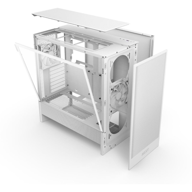 Boîtier ATX semi-tour NZXT H5 FLOW Blanc