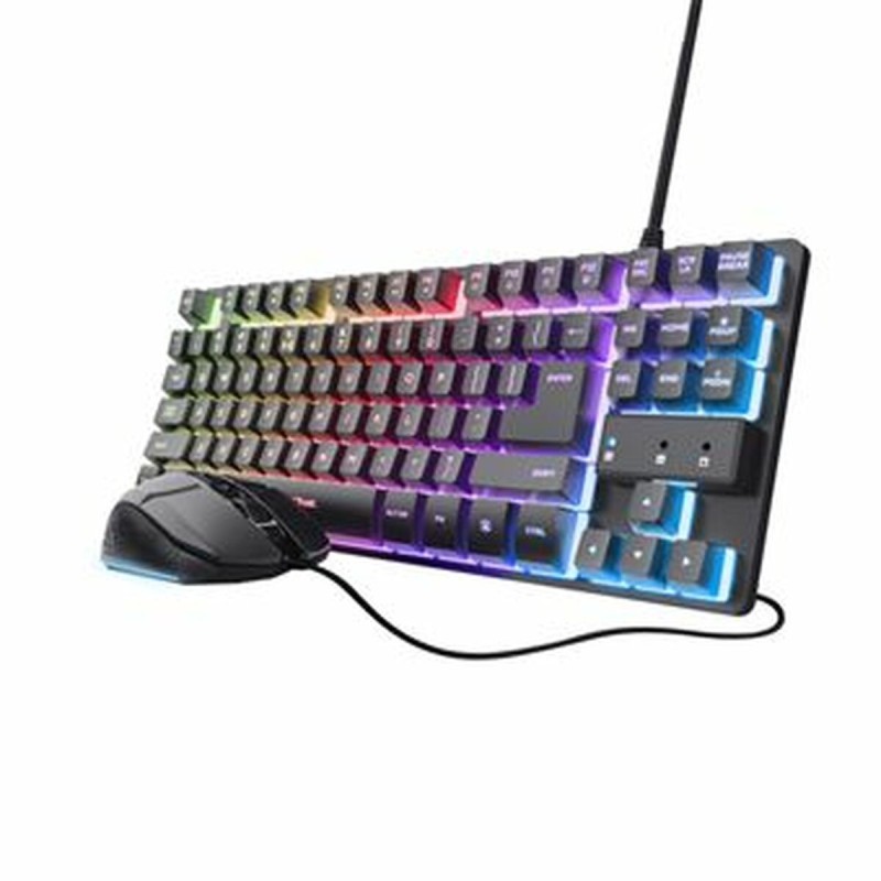 clavier et souris Trust GXT798 Noir Espagnol