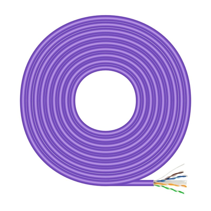 Câble RJ45 Catégorie 6 UTP Rigide Aisens A135-0747 Violet 100 m