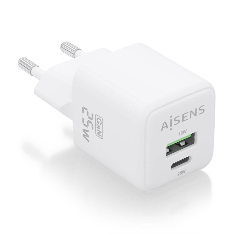 Chargeur mural Aisens ASCH-25W2P014-W Blanc Multicouleur 25 W (1 Unité)