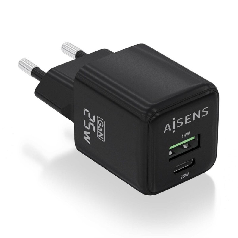 Chargeur mural Aisens ASCH-25W2P015-BK Noir Multicouleur 25 W (1 Unité)