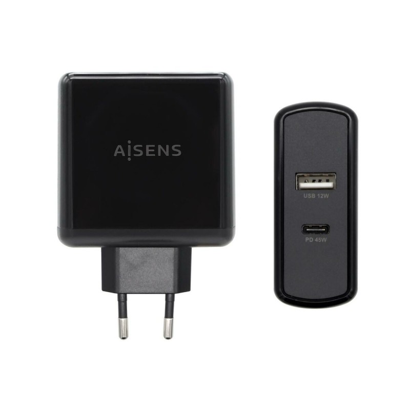 Chargeur Voiture Mur Aisens ASCH-2PD45A-BK 57 W Noir USB-C (1 Unité)