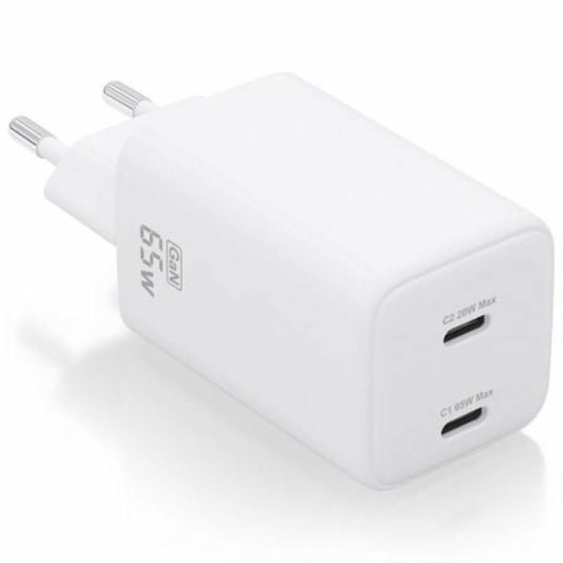 Chargeur mural Aisens ASCH-65W2P039-W Blanc Multicouleur 65 W (1 Unité)