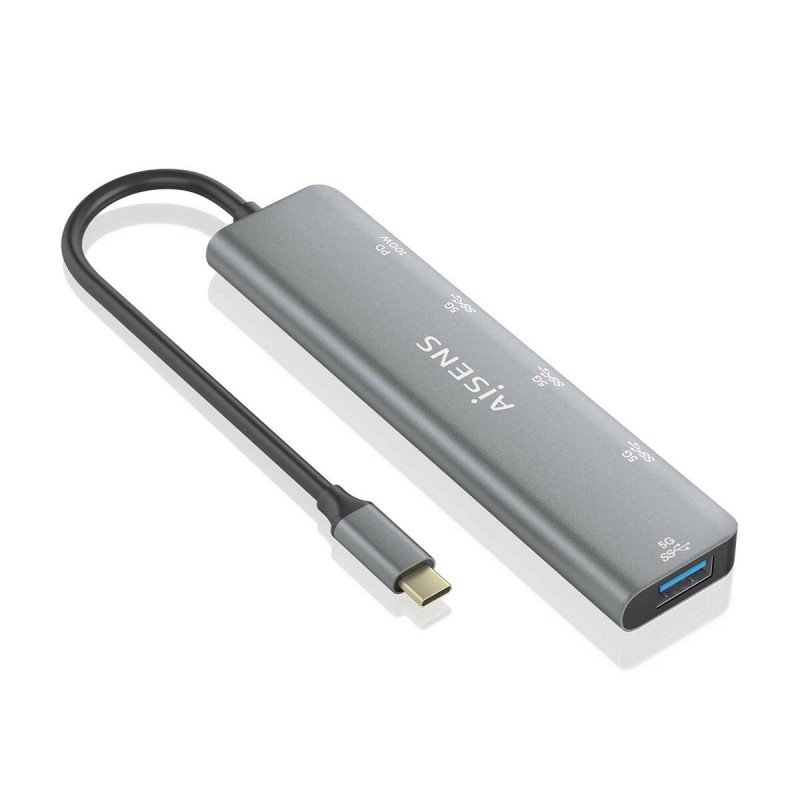 Hub USB Aisens A109-0857 Gris Multicouleur (1 Unité)