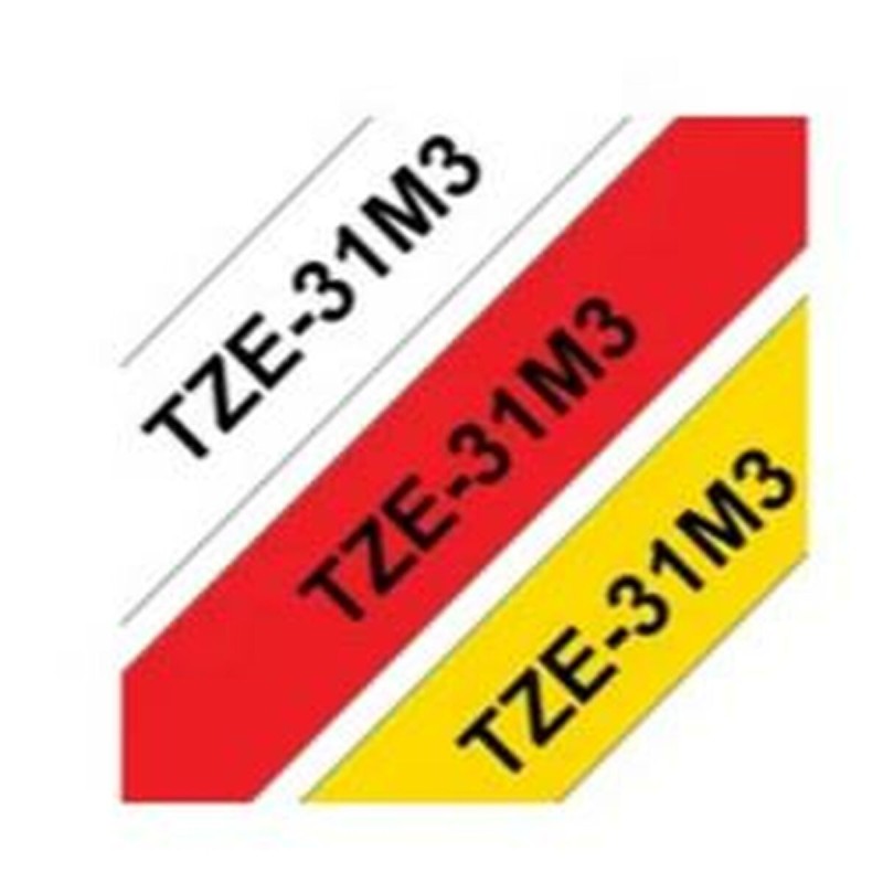 Ruban Laminé pour Etiqueteuses Brother TZE31M3 12 mm