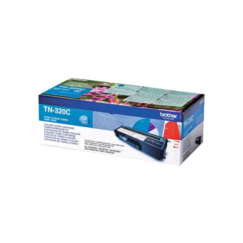 Toner original Brother TN-320C Bleu Cyan