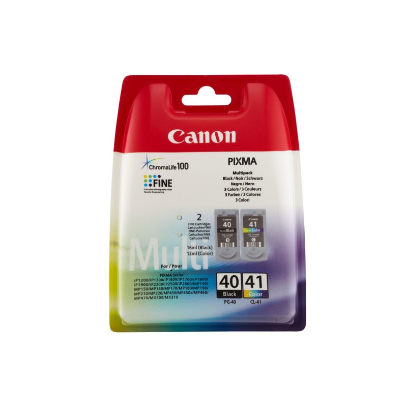 Cartouche d'encre originale Canon PG-40/CL-41 Noir Tricolore (2 uds)