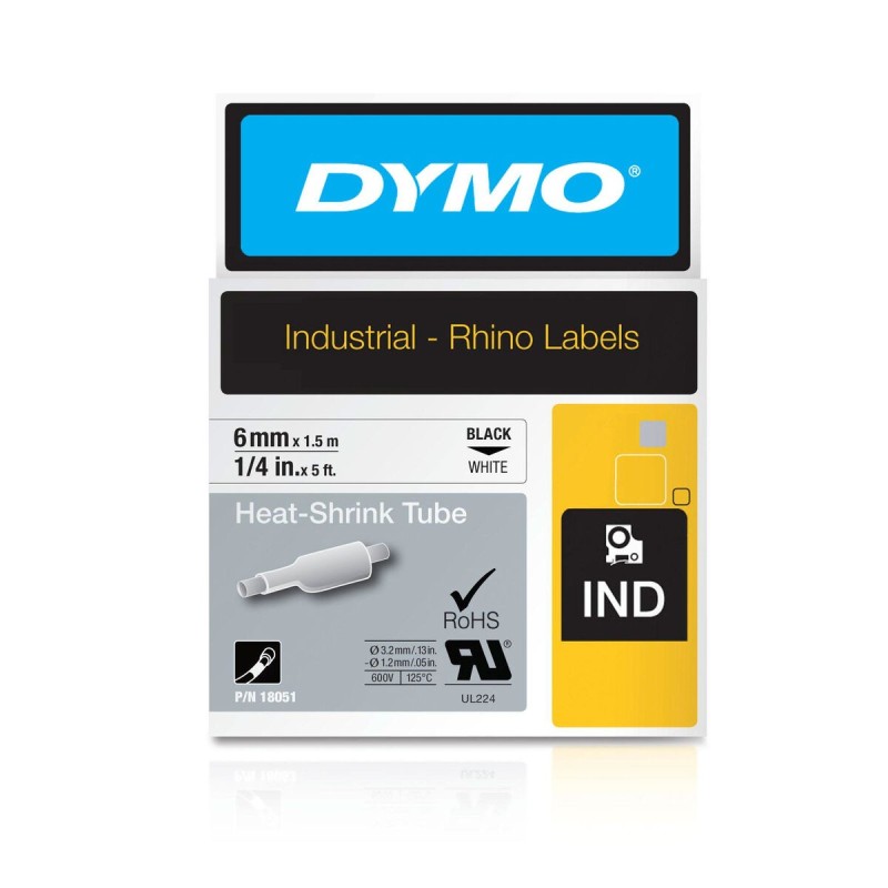 Ruban Laminé pour Etiqueteuses ID1-6 Dymo 18051 Blanc