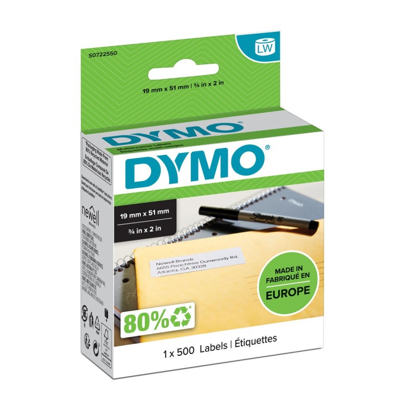 Ruban Laminé pour Etiqueteuses Dymo S0722550 Blanc