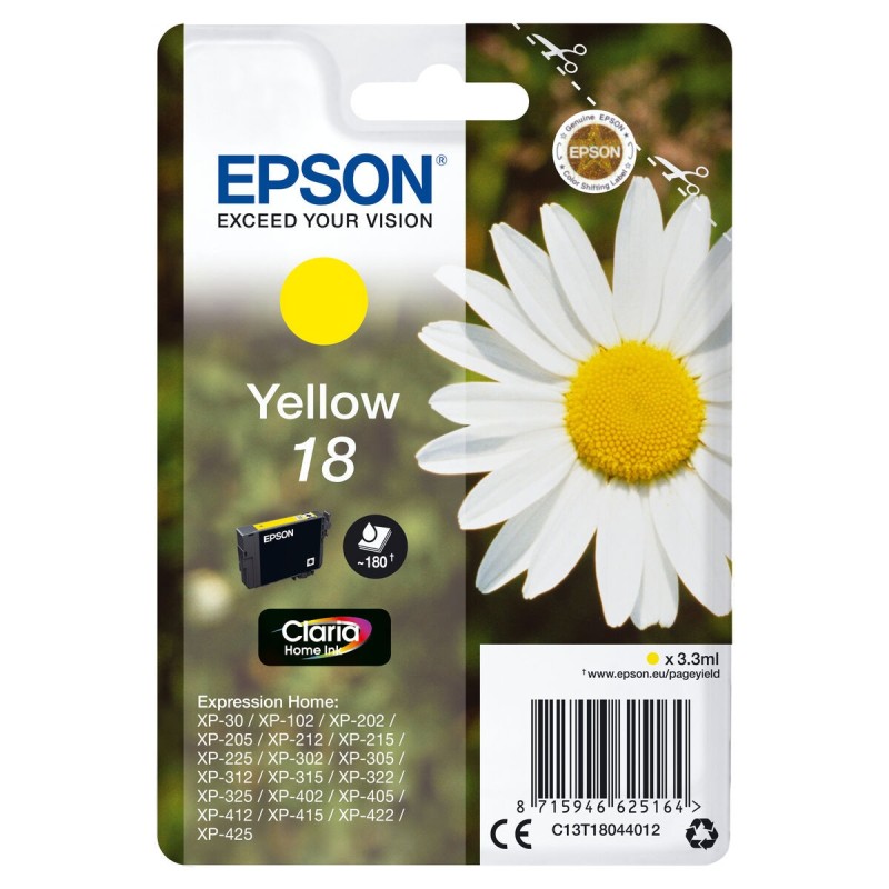 Cartouche d'encre originale Epson Cartucho 18 amarillo Jaune