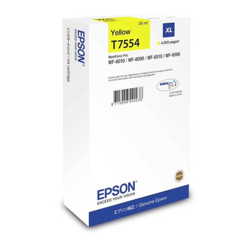 Cartouche d'encre originale Epson C13T755440 Jaune