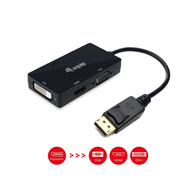 Adaptateur Display Port vers HDMI/VGA Equip NA