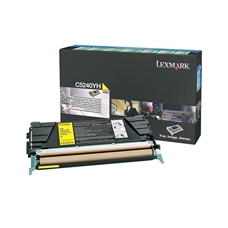 Toner original Lexmark C5240YH Jaune Noir/Jaune