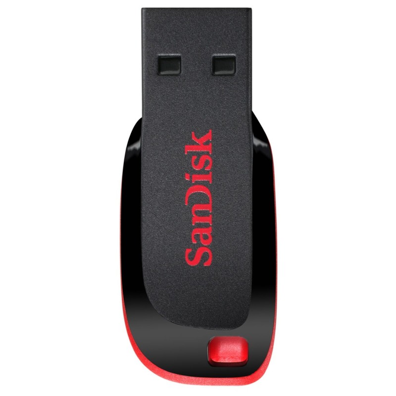 Clé USB SanDisk Cruzer Blade Noir Noir/Rouge 16 GB (1 Unité)