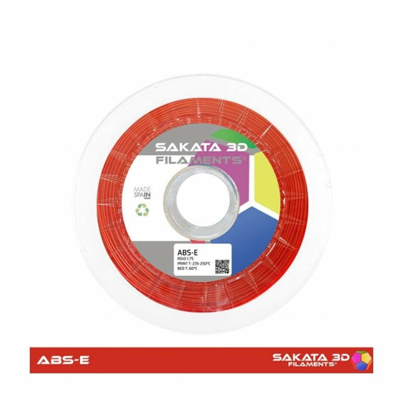 Bobine de filament Sakata 3D ABS-E Rouge 1 kg 1