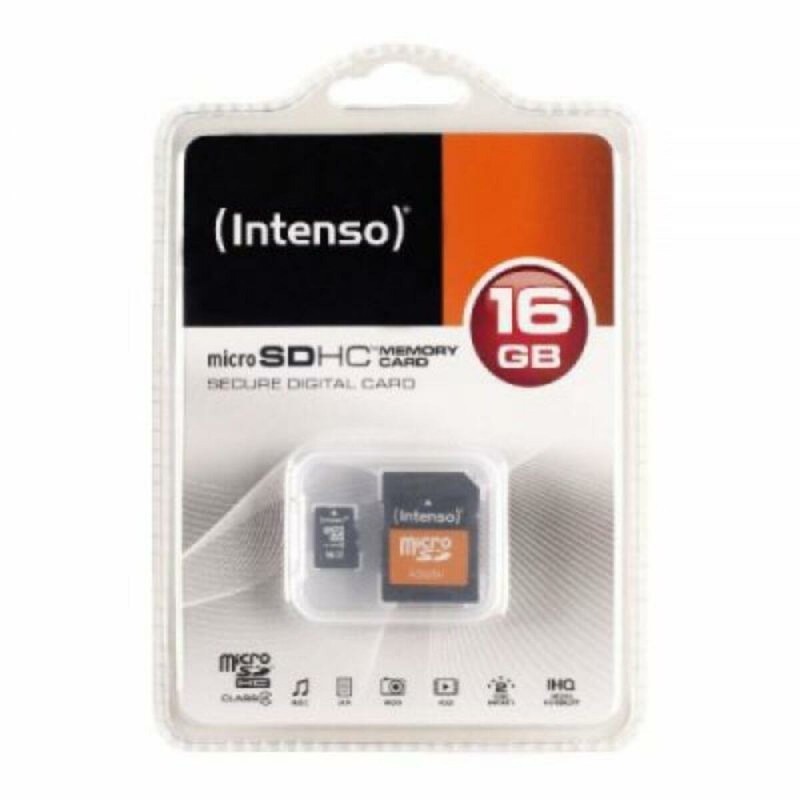 Carte Mémoire Micro SD avec Adaptateur INTENSO 3413470 16 GB 16 GB