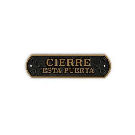 Plaque Magnet & Steel Cierre esta puerta 24 x 7