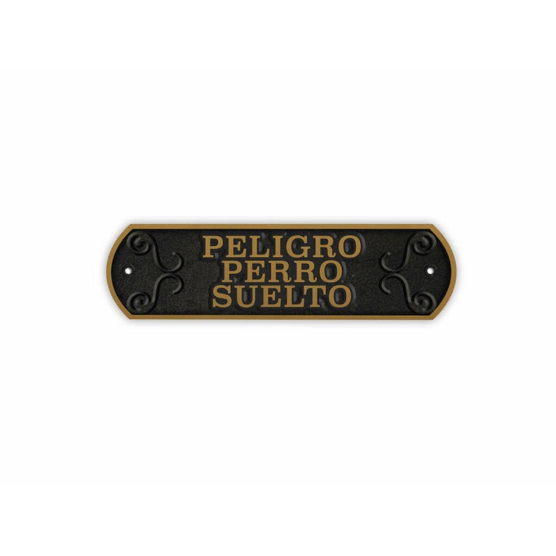 Plaque Magnet & Steel Peligro perro Suelto 24 x 7