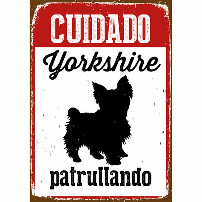 Plaque Magnet & Steel Cuidado Yorkshire Patrullando 14