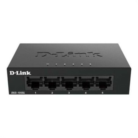 Commutateur Réseau de Bureau D-Link DGS-105GL 5xGB Plug&Play Noir