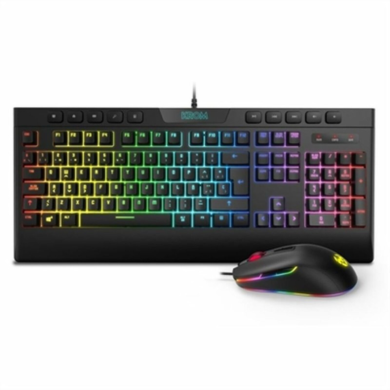 Clavier et Souris Gaming Krom Kalyos Noir