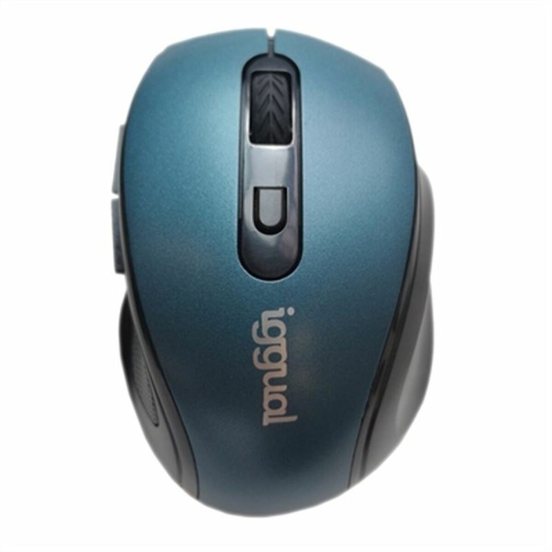 Souris iggual ERGONOMIC-M Bleu Noir/Bleu Multicouleur