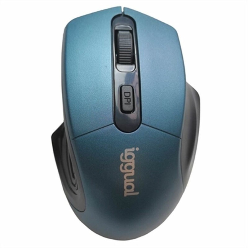 Souris iggual ERGONOMIC-L 1600 dpi Bleu Noir/Bleu