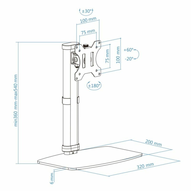 Support de TV TooQ DB1127TN-W 6 Kg 17"-27"