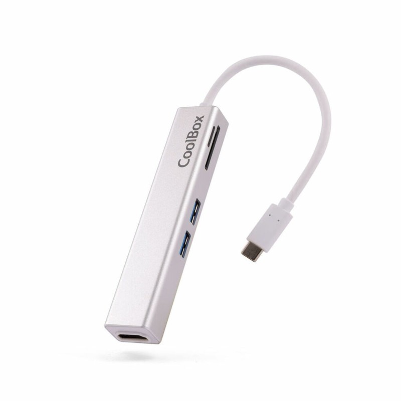 Station d'acceuil CoolBox COO-DOCK-02 Blanc Argenté