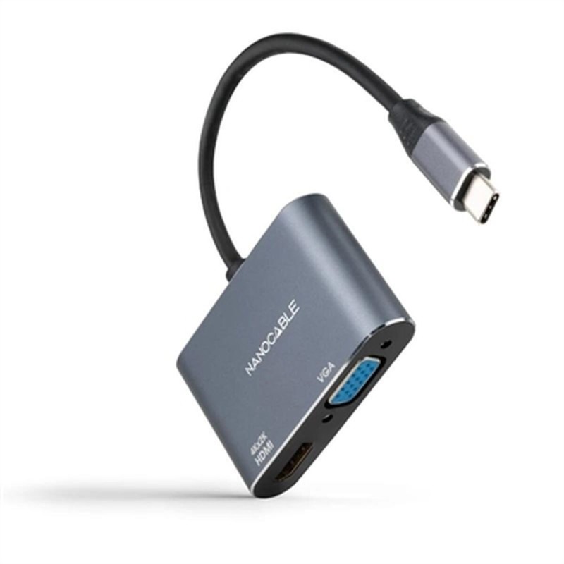 Adaptateur USB C vers VGA/HDMI NANOCABLE 10.16.4303 4K Ultra HD