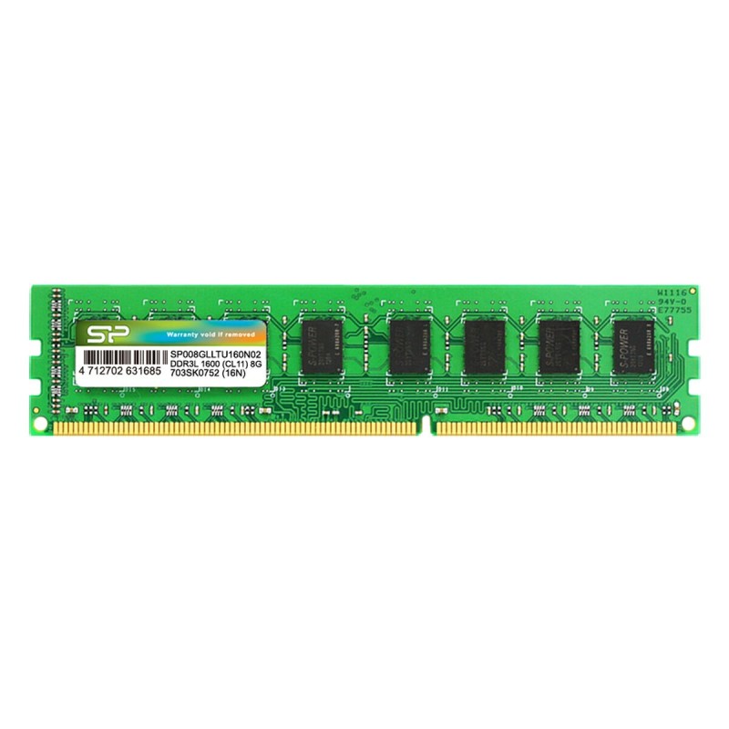 Mémoire RAM Silicon Power SP008GLLTU160N02 8 GB 1600 mHz CL11 DDR3L