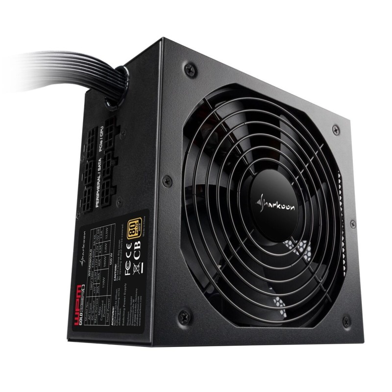 Bloc d’Alimentation Sharkoon WPM Gold ZERO 750 W 80 Plus Gold ATX