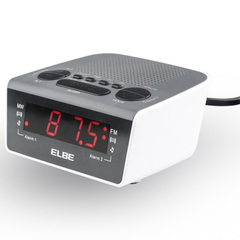 Radio-réveil ELBE CR-932 AM/FM Blanc