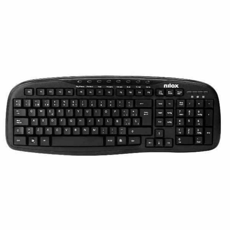 Clavier Nilox NXKBE000001 Noir Espagnol Qwerty QWERTY