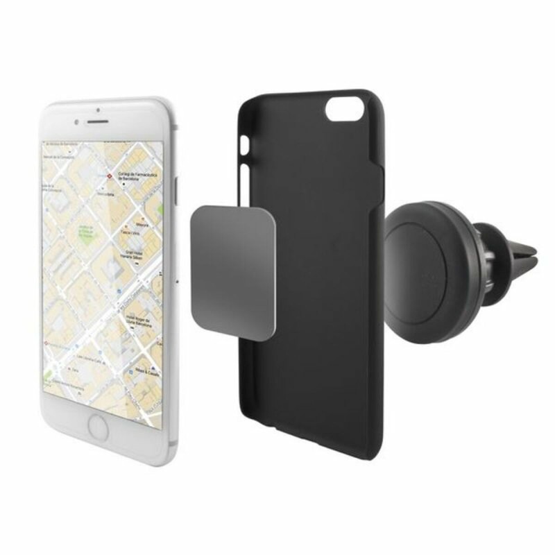 Support Magnétique pour Téléphone Portable pour Voiture KSIX 360º Noir