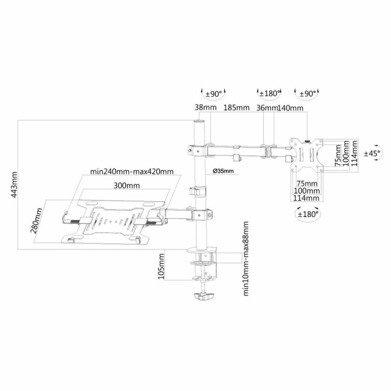 Support de TV Neomounts FPMA-D550NOTEBOOK