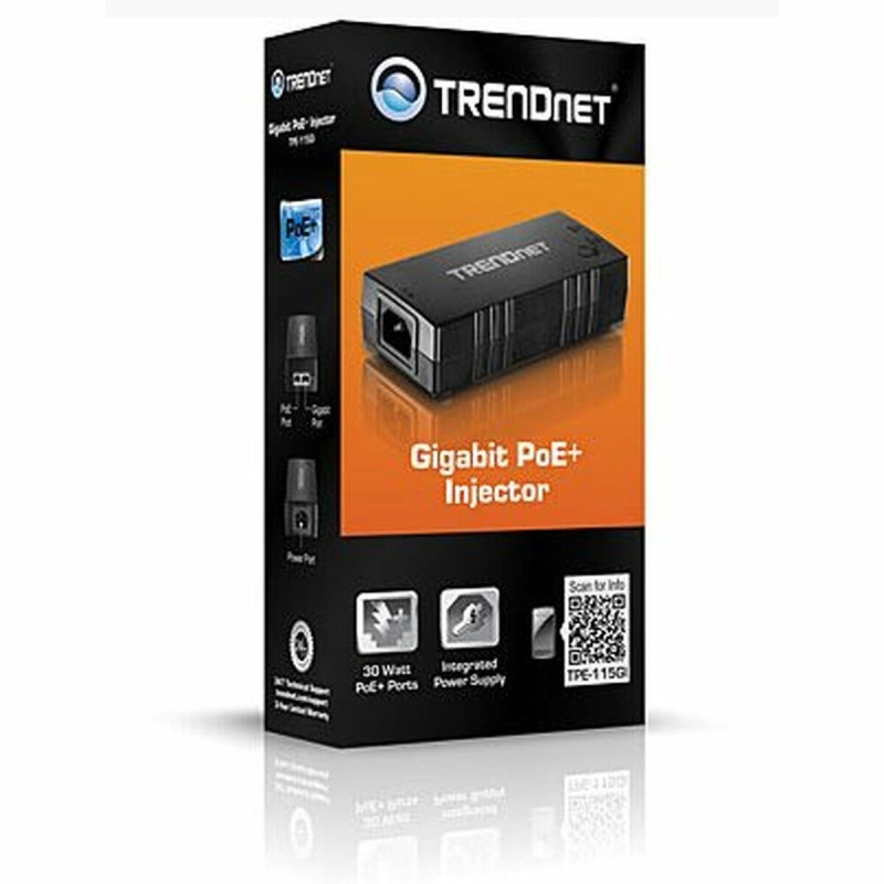 Injecteur PoE Trendnet TPE-115GI            Noir