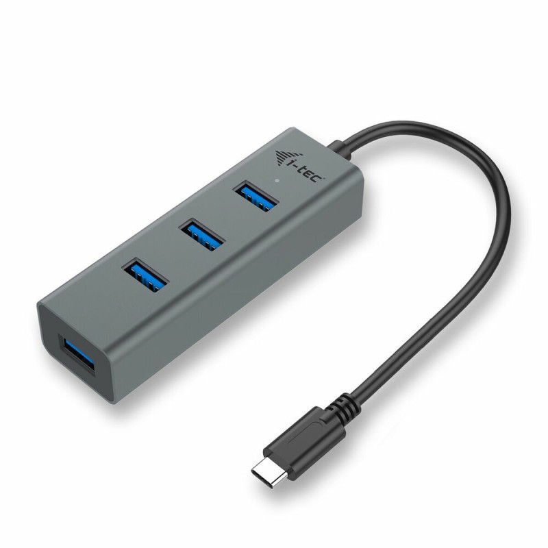 Hub USB i-Tec C31HUBMETAL403 USB x 4 Gris